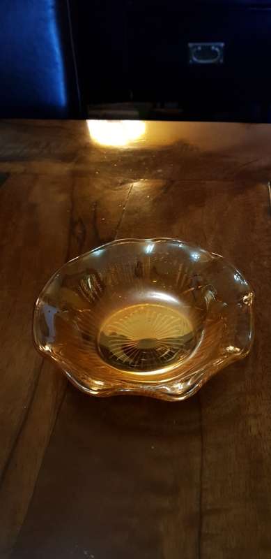 2 X Vintage Carnival Glass Bowls