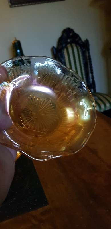 2 X Vintage Carnival Glass Bowls