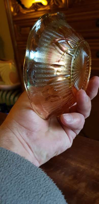 2 X Vintage Carnival Glass Bowls