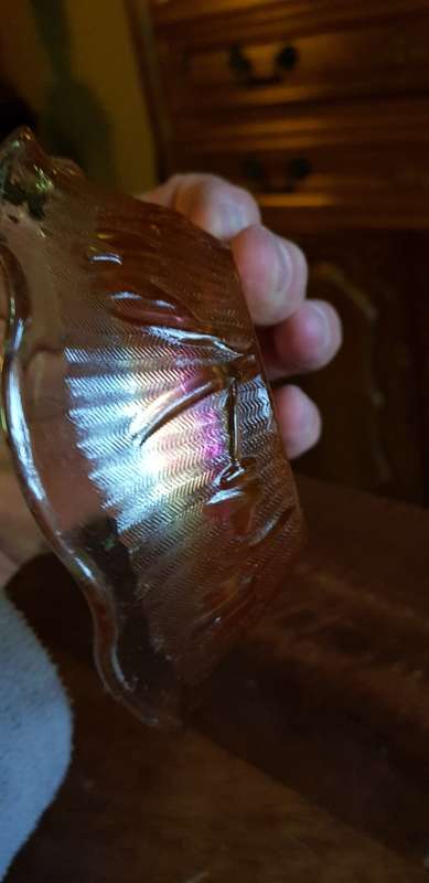 2 X Vintage Carnival Glass Bowls