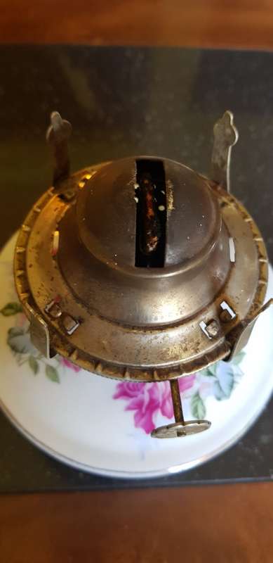 Large Porcelain Paraffin Lamp