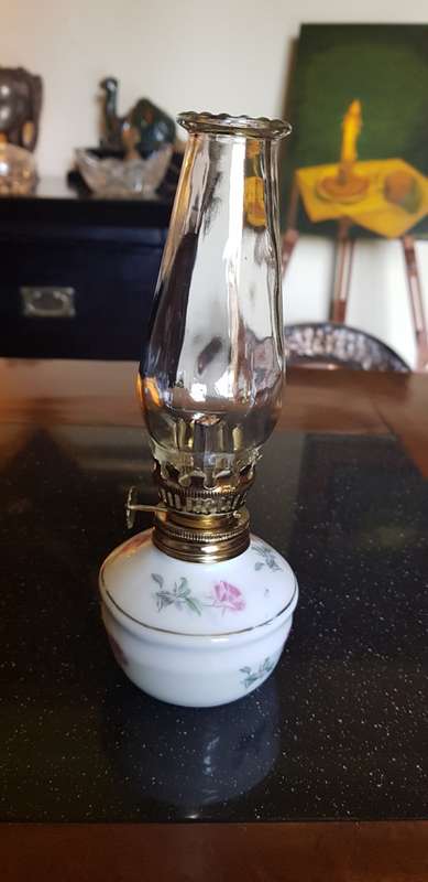 Small Porcelain Paraffin Lamp