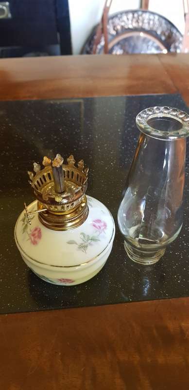 Small Porcelain Paraffin Lamp
