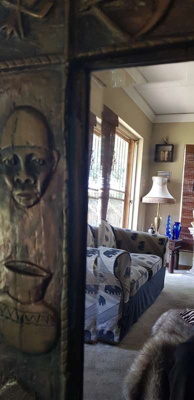 Large Ornate Hand Carved Wooden Mirror. African Theme
