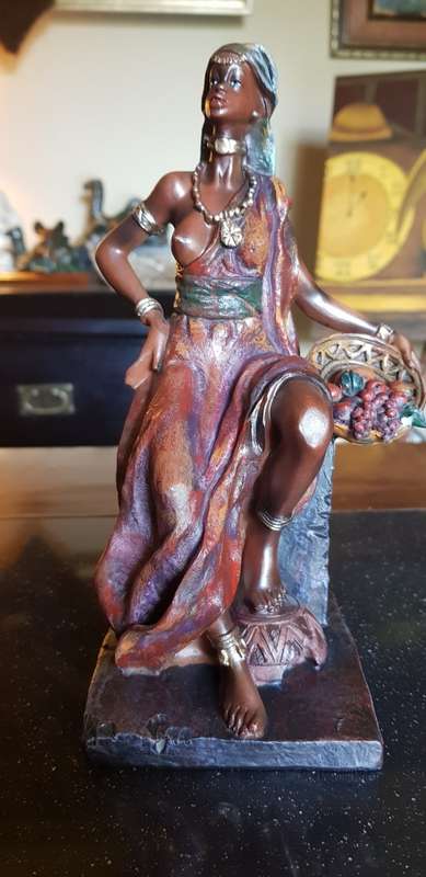 Beautiful African Tribal  Art Sitting Figurine
