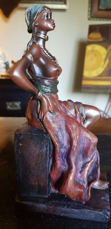 Beautiful African Tribal  Art Sitting Figurine