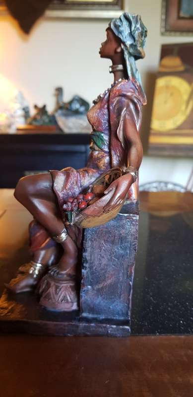 Beautiful African Tribal  Art Sitting Figurine
