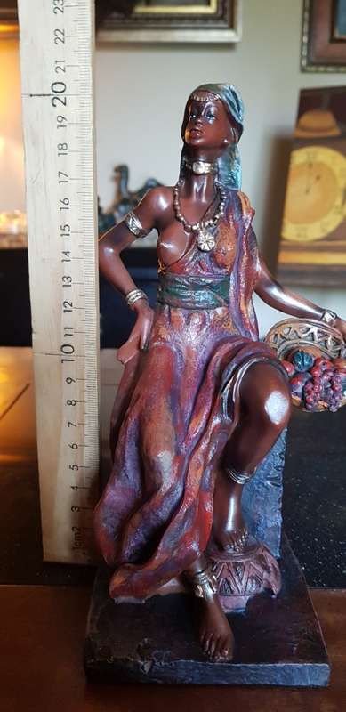 Beautiful African Tribal  Art Sitting Figurine