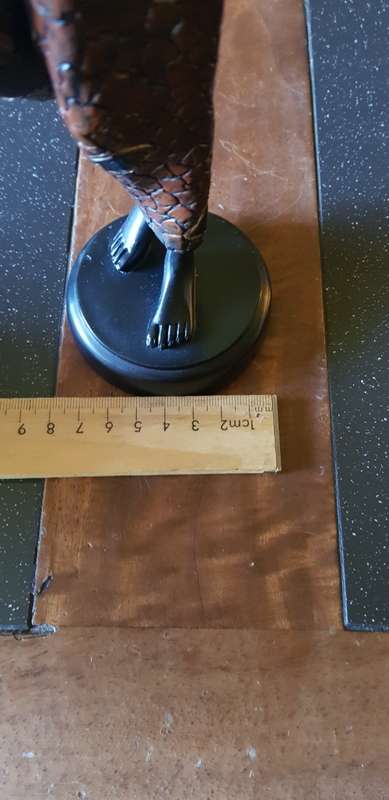 Beautiful Tall  Hand Painted African Tribal Art Figurine 31.5 cm Marked KWC