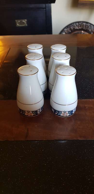 6 Noritaki Salt and Pepper Shakers