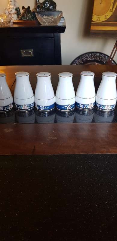 6 Noritaki Salt and Pepper Shakers