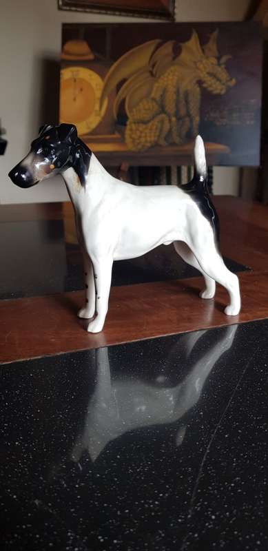 Beswick Blackhound Porcelain Dog Figurine Marked