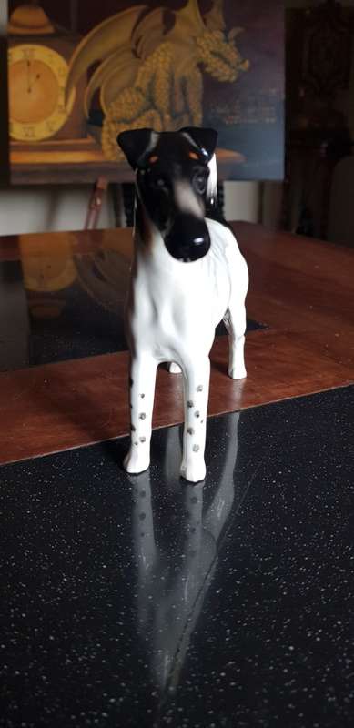 Beswick Blackhound Porcelain Dog Figurine Marked