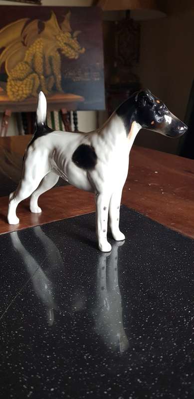 Beswick Blackhound Porcelain Dog Figurine Marked