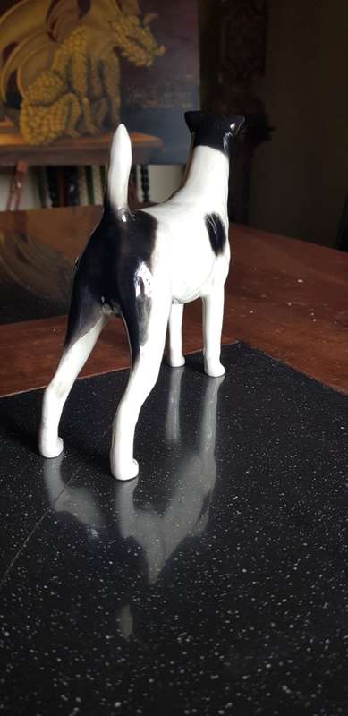 Beswick Blackhound Porcelain Dog Figurine Marked