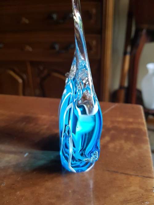 Absolutely Stunning Blue and White Murano Fish