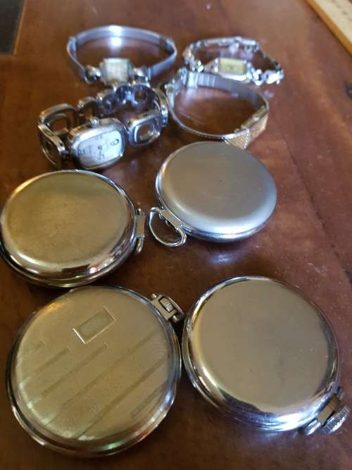 Collection of Vintage watches and Pocket watches plus Box