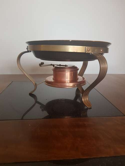 Vintage Copper Food Warmer.Complete
