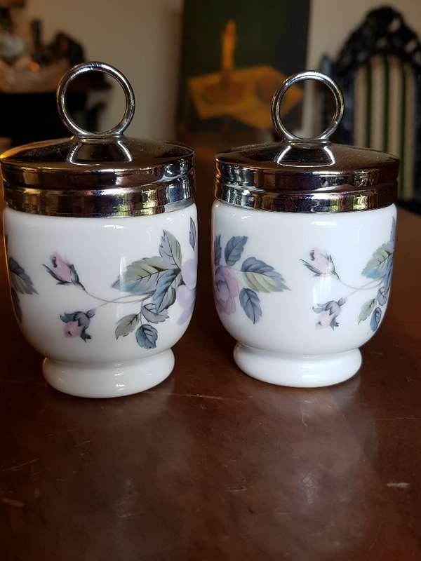Pair of Stunning Vintage Egg Coddlers Marked Royal Worcester