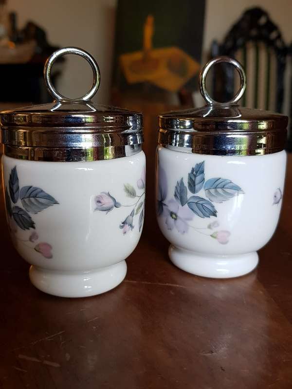 Pair of Stunning Vintage Egg Coddlers Marked Royal Worcester