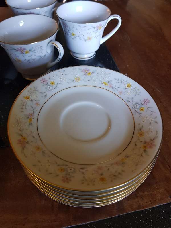 Noritake Delevan Cups, Saucers & Side plates. Marked
