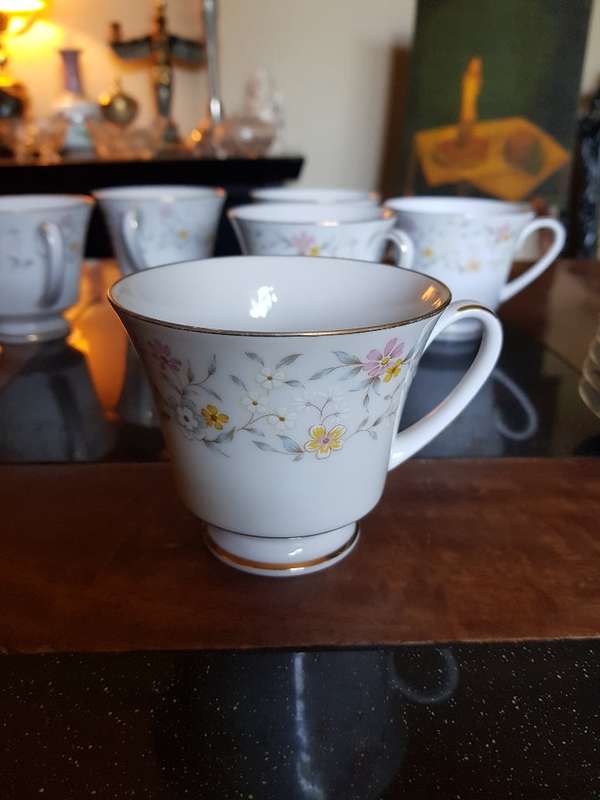 Noritake Delevan Cups, Saucers & Side plates. Marked