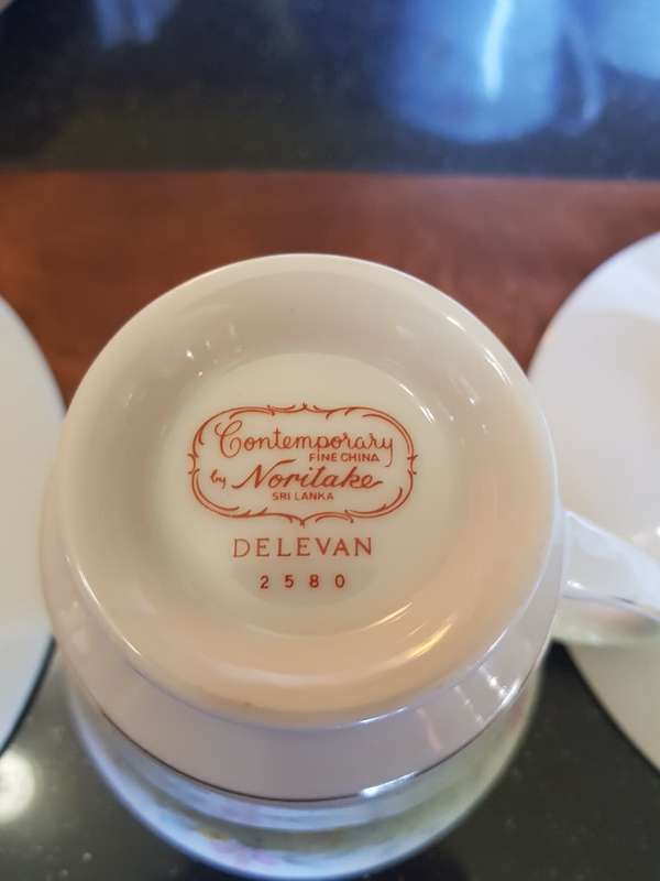 Noritake Delevan Cups, Saucers & Side plates. Marked