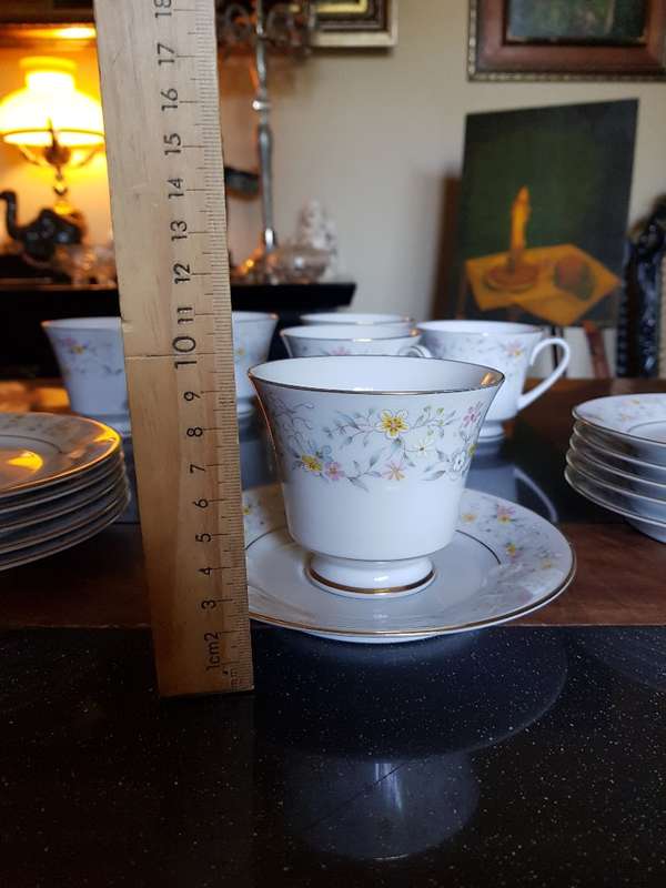 Noritake Delevan Cups, Saucers & Side plates. Marked