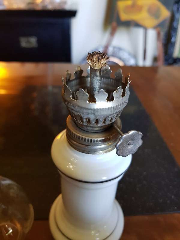 Beautiful Pilgrims Rest Paraffin Lamp. Marked