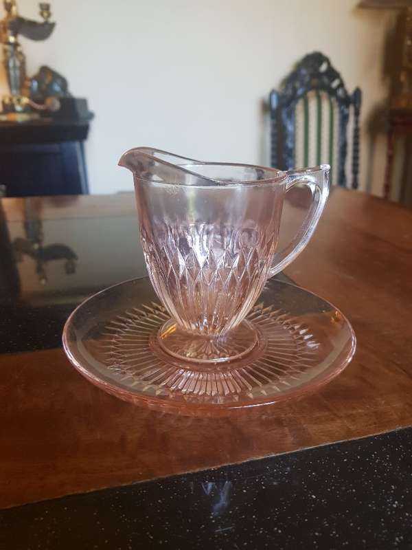 Beautiful Vintage Pink Depression Glass Duo