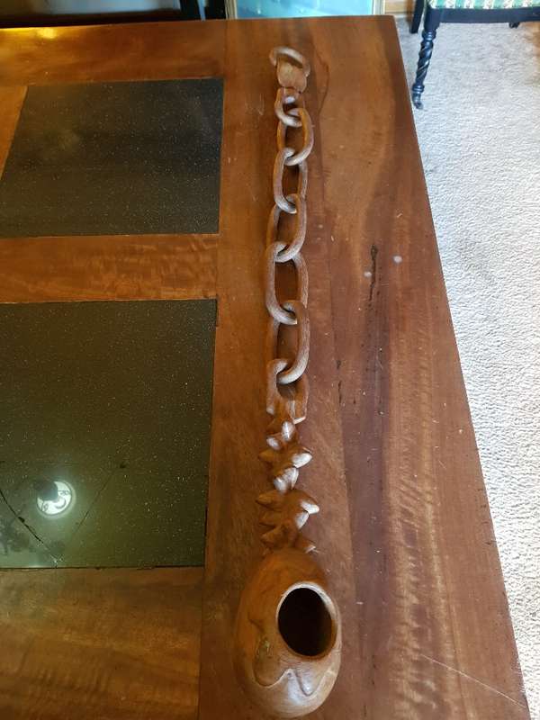 Beautiful Hand Carved Solid  Wood Bird Feeder