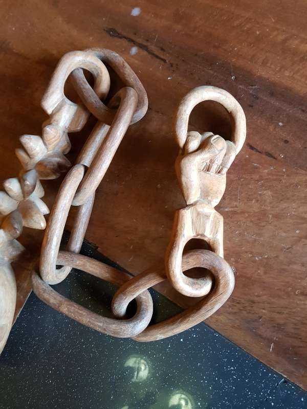 Beautiful Hand Carved Solid  Wood Bird Feeder