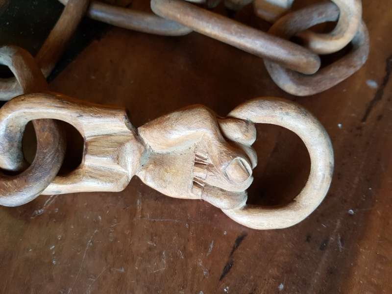 Beautiful Hand Carved Solid  Wood Bird Feeder