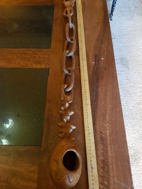 Beautiful Hand Carved Solid  Wood Bird Feeder
