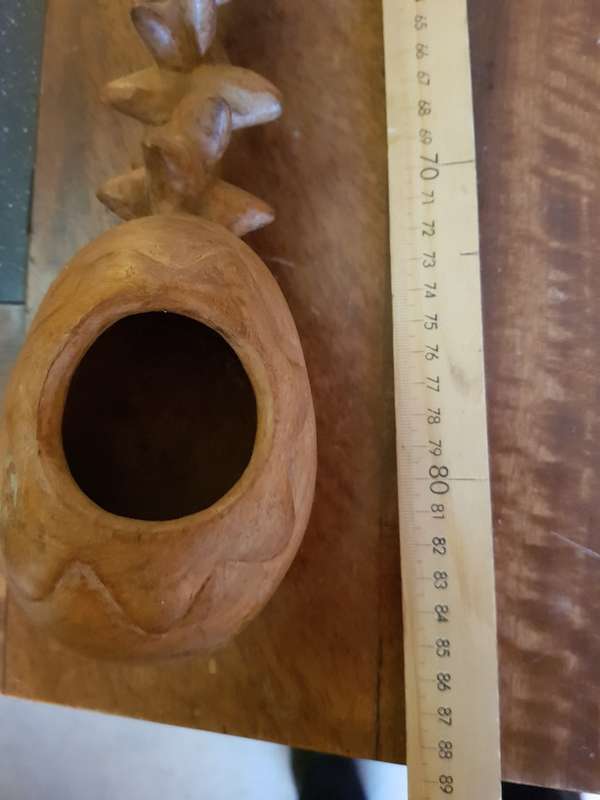 Beautiful Hand Carved Solid  Wood Bird Feeder