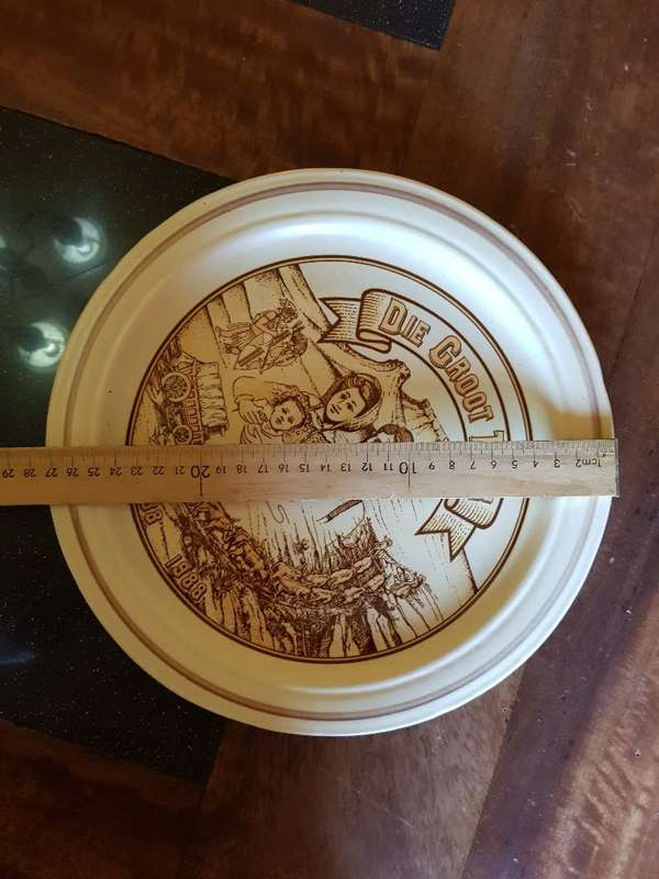 Large Vintage Voortrekker Plate . Marked