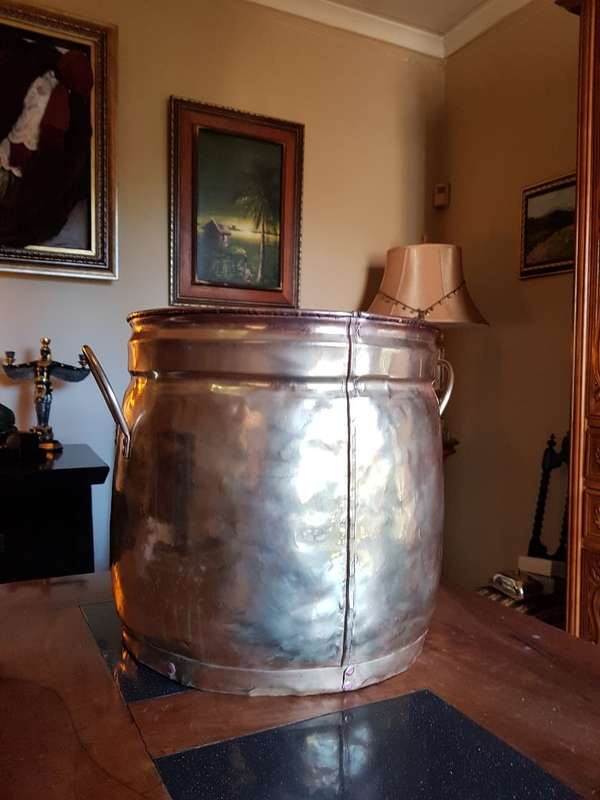 Extremely Large Vintage Brass Planter