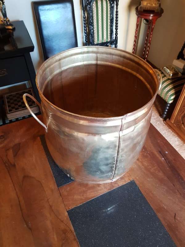 Extremely Large Vintage Brass Planter