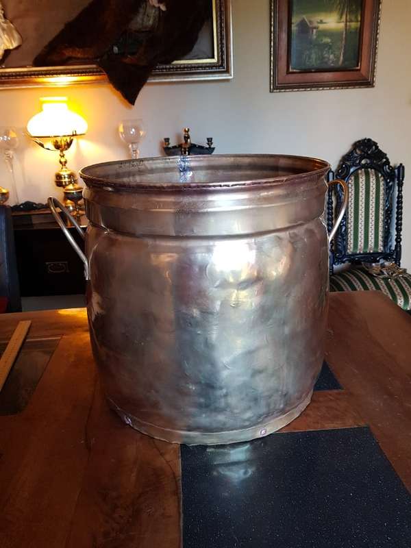 Extremely Large Vintage Brass Planter