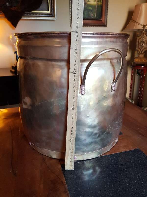 Extremely Large Vintage Brass Planter
