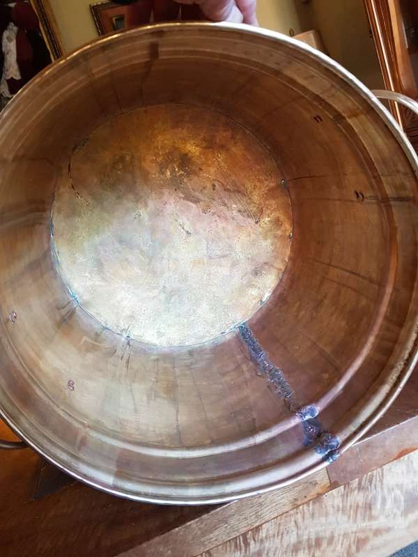 Extremely Large Vintage Brass Planter