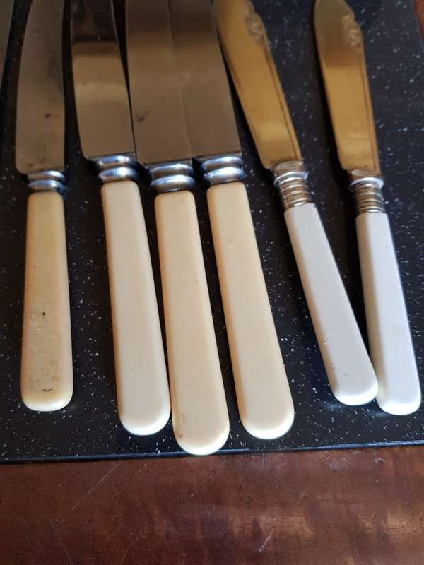 Assorted Anitque Bone Handle Knives. Marked