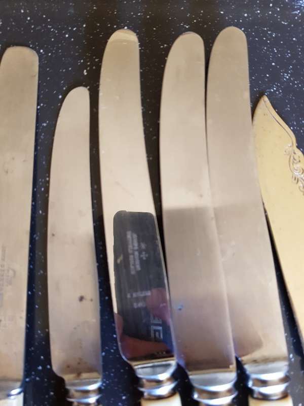 Assorted Anitque Bone Handle Knives. Marked
