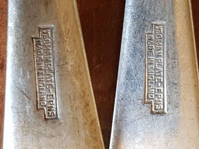 Beautiful Vintage Yeomans Silver Plated Fish Knives and Forks. Marked