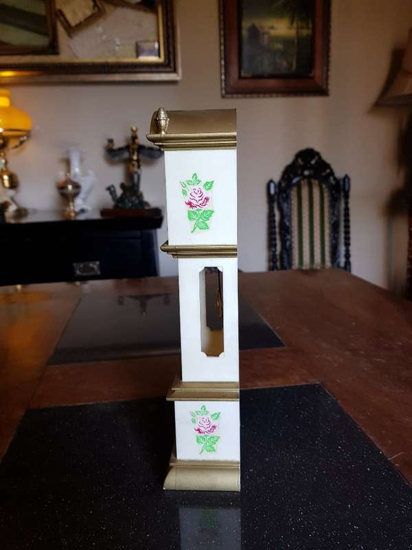 Stunning Vintage Miniature Blessing Grandfather Clock. Working plus key