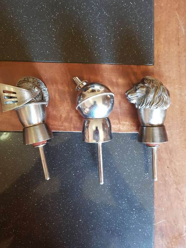Three Stunning Metal  Tot Pourers.