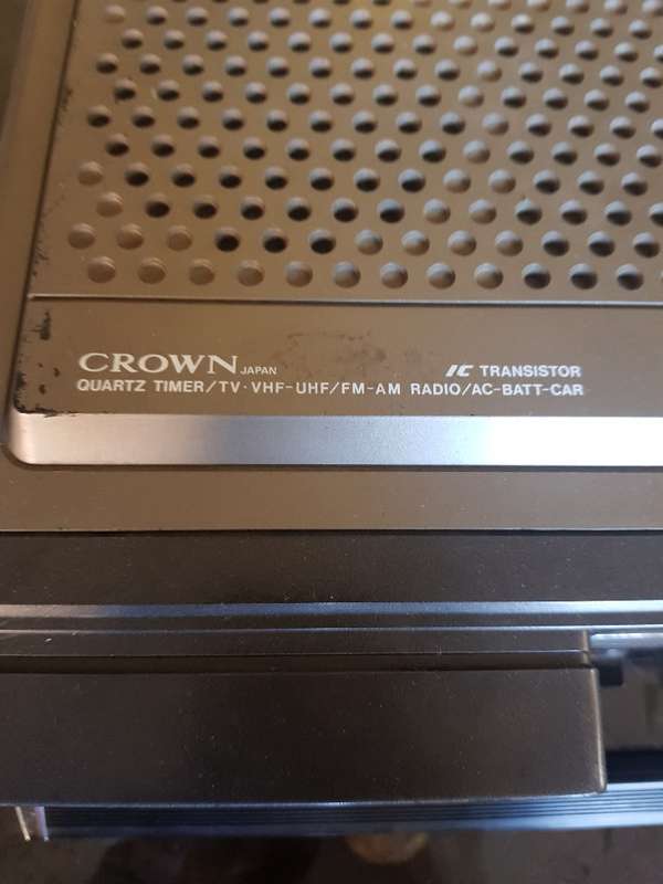 Amazing Vintage Crown Transistor Tv/Radio Combo Marked Japan