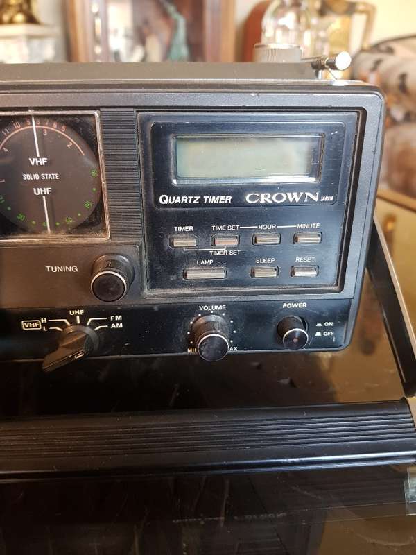 Amazing Vintage Crown Transistor Tv/Radio Combo Marked Japan