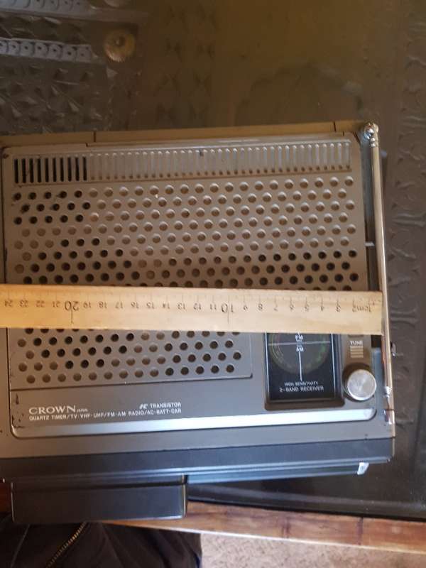 Amazing Vintage Crown Transistor Tv/Radio Combo Marked Japan