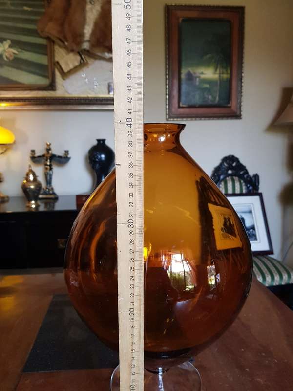 Absolutely Stunning Large Amber Vase. Stands 40 cm Tall